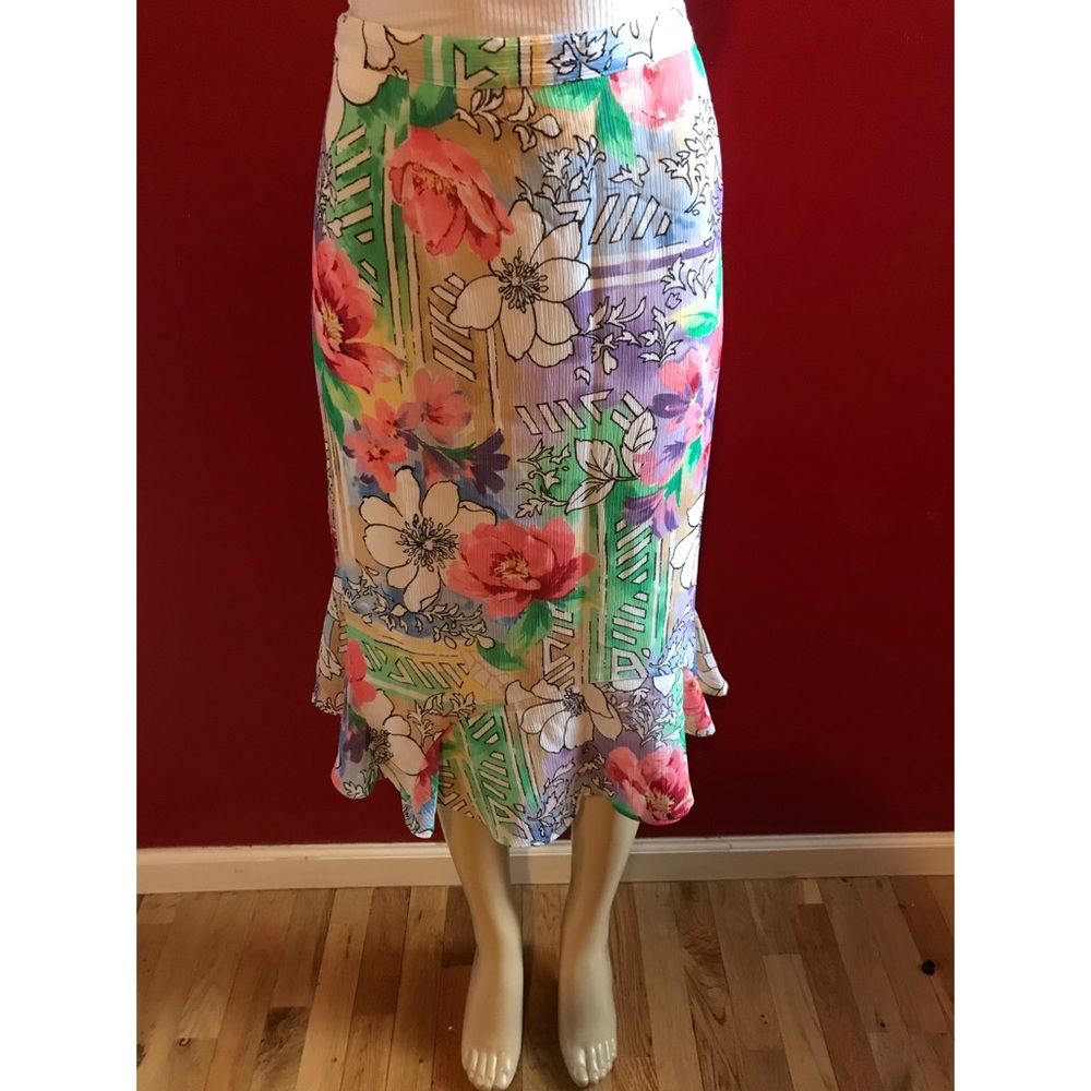 Floral Printed Mermaid Skirt